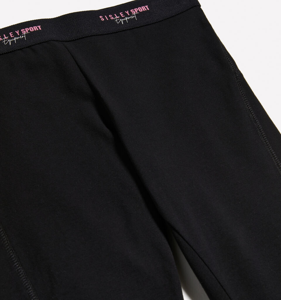Black leggings with logoed elastic - girls' leggings - Black | Sisley Young image number 3